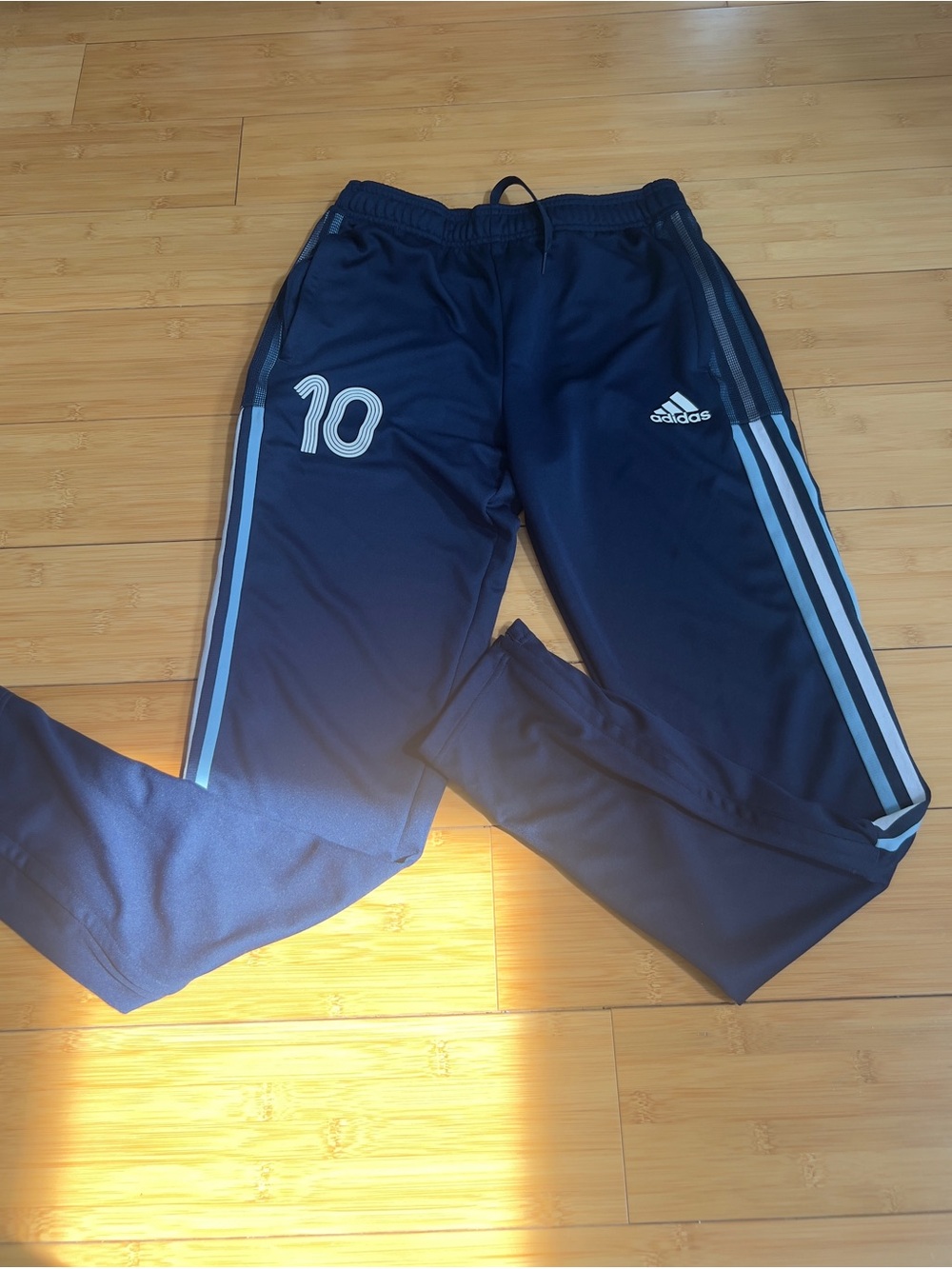 Adidas Messi Tiro 10 Training Pants Navy Blue Youth XL 15-16 Years Soccer Track